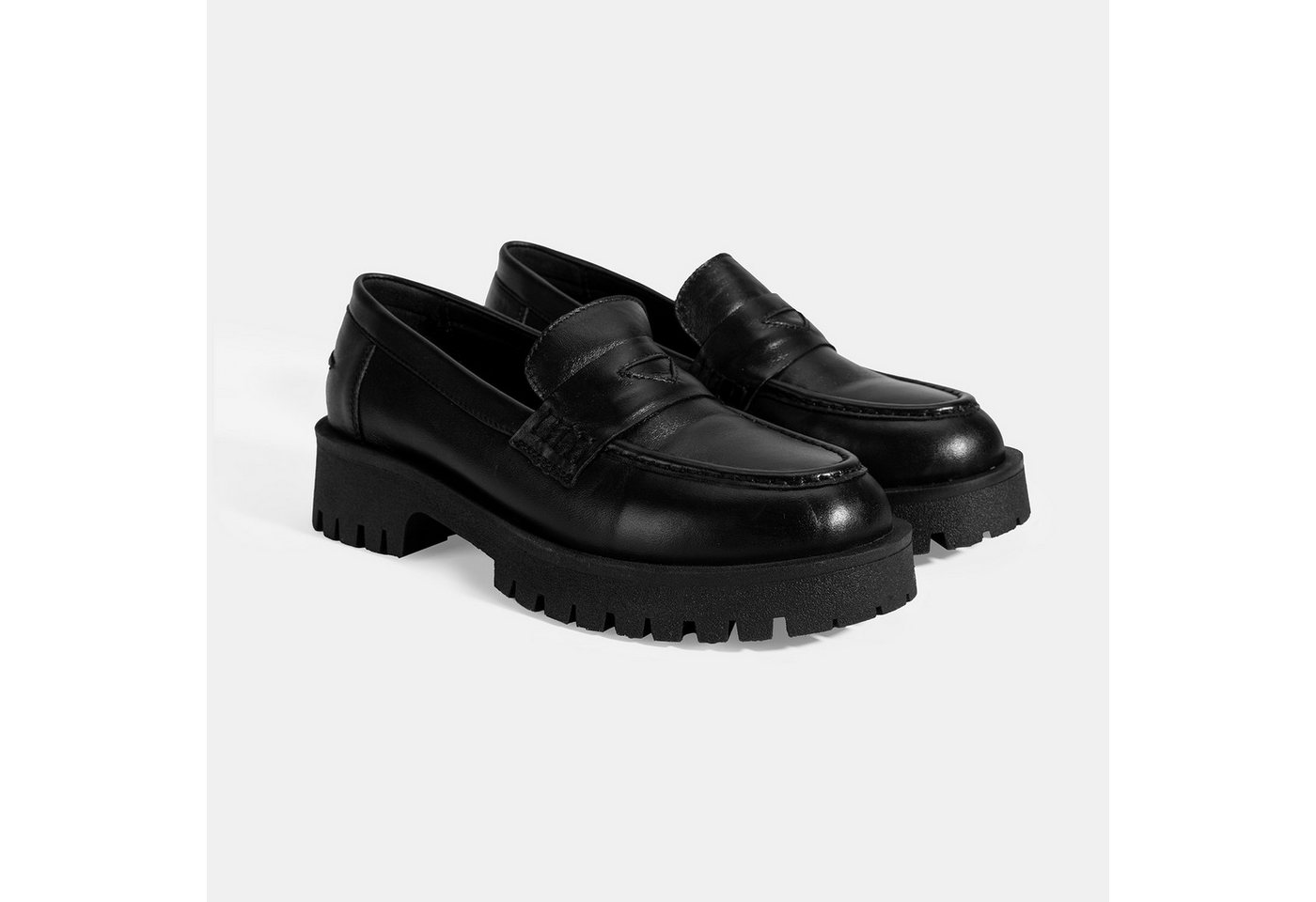 Desa Damen-Slipper – Obermaterial aus Leder, flacher Absatz, atmungsaktiv Loafer von Desa