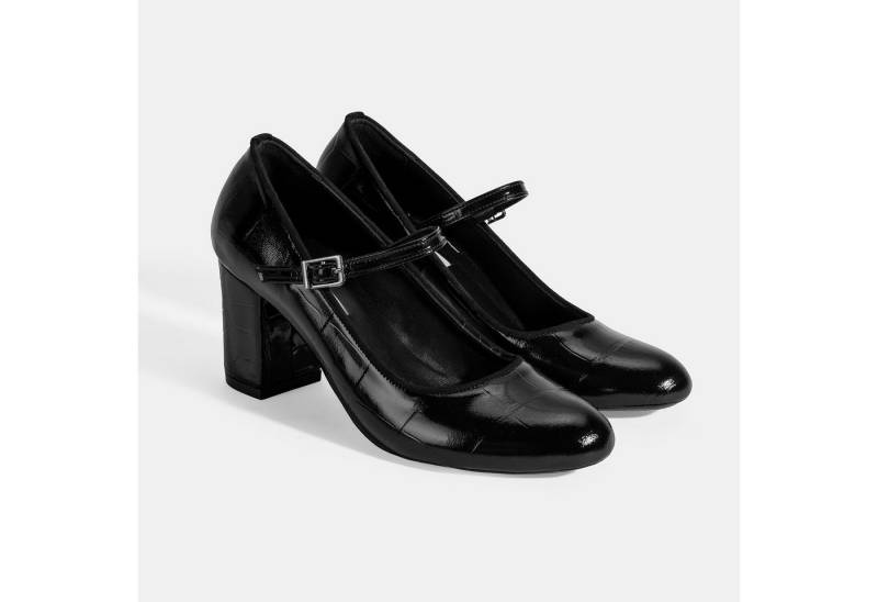 Desa Damen-Slipper – Obermaterial aus Leder, Animal-Print, mittelhoher Blo Loafer von Desa