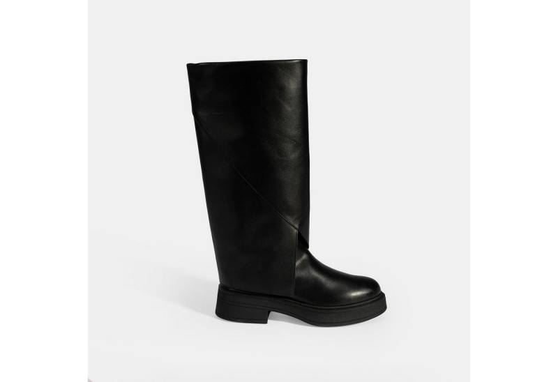 Desa DESA Damen-Overknee-Stiefel, Obermaterial aus Textil, flacher Absatz, Stiefel von Desa