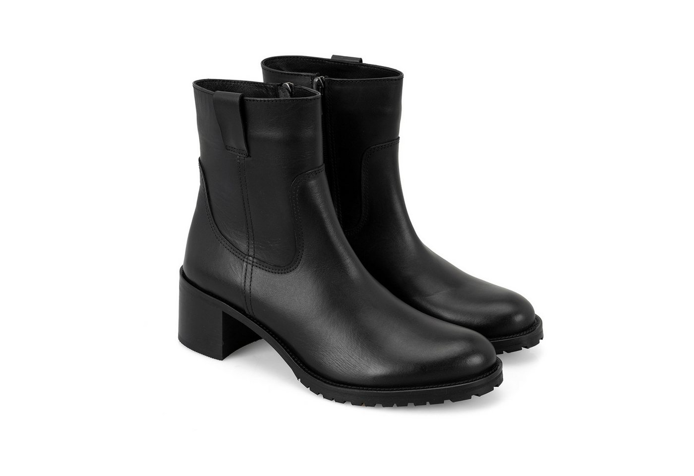 Desa DESA Damen-Schneestiefel – Atmungsaktive Lederstiefel mit Blockabsatz, Stiefel von Desa
