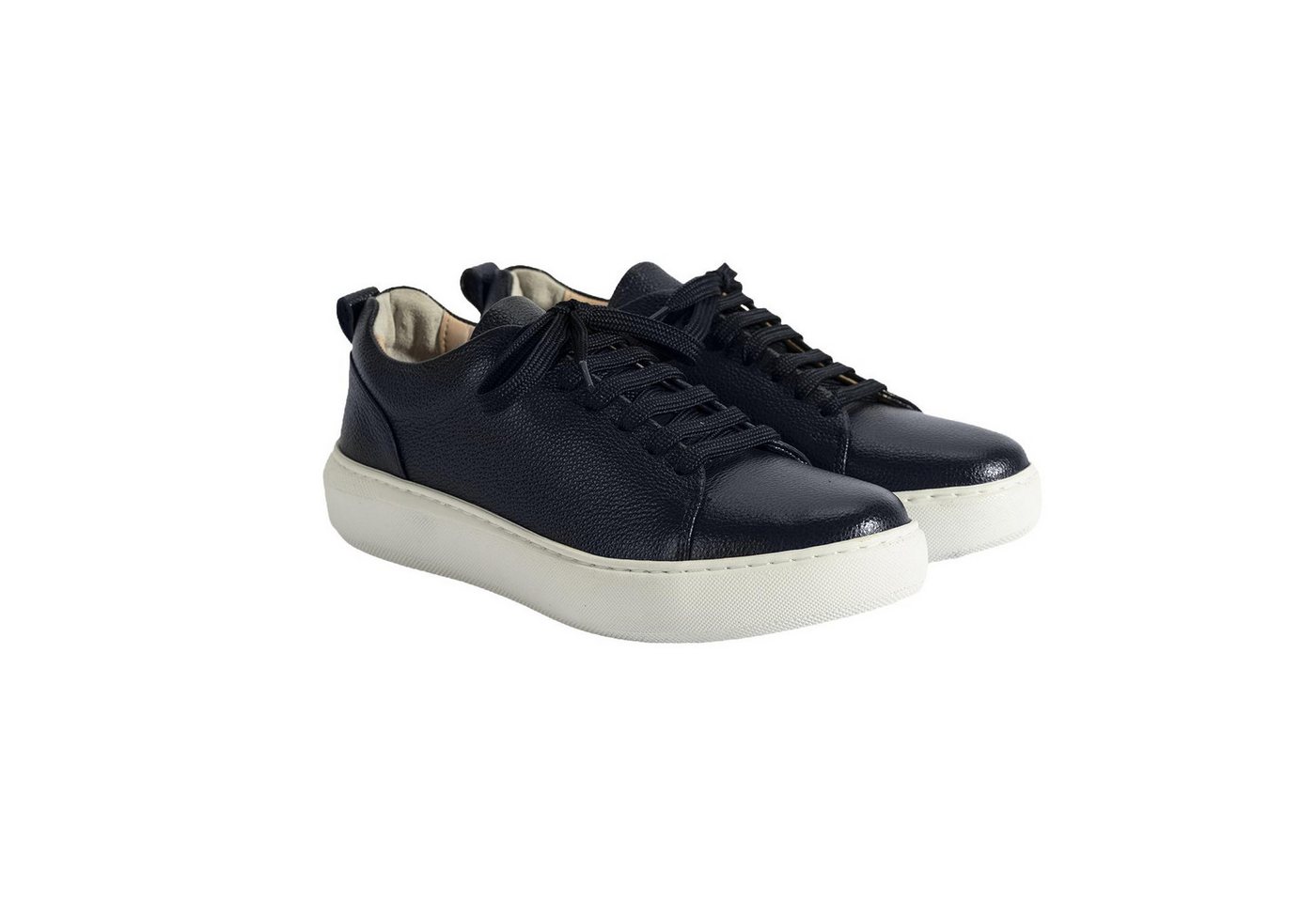 Desa DESA Damen-Sneaker: Atmungsaktive Leder-Sneaker mit flacher Sohle, Sch Sneaker von Desa