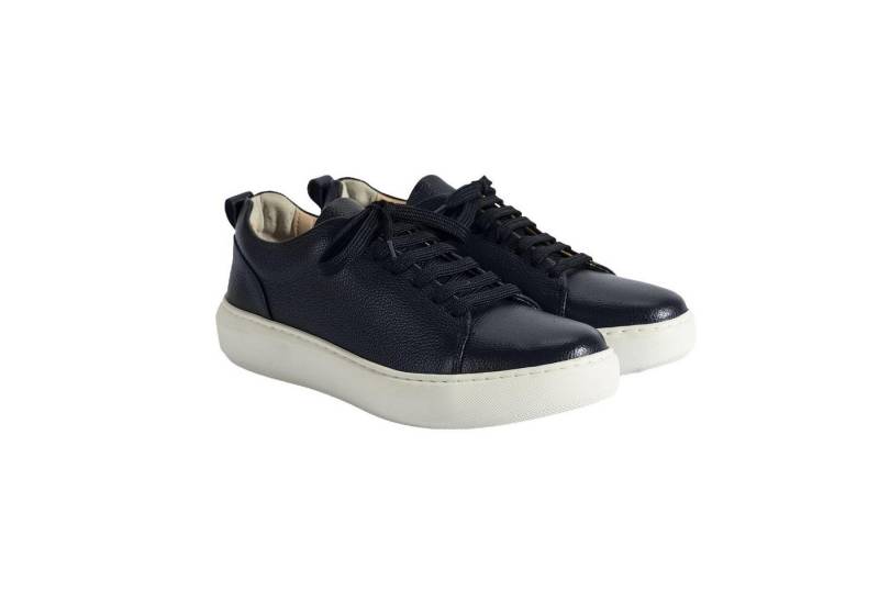 Desa DESA Damen-Sneaker: Atmungsaktive Leder-Sneaker mit flacher Sohle, Sch Sneaker von Desa