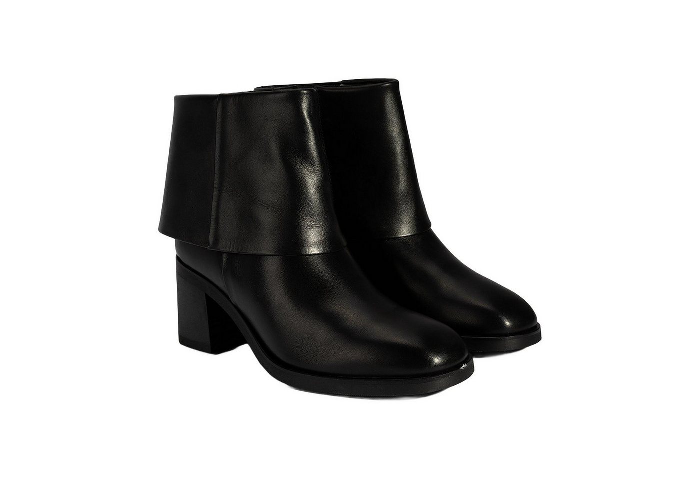 Desa DESA Damenstiefel aus Leder mit Blockabsatz – knöchelhoch, Herbst-/Win Stiefel von Desa