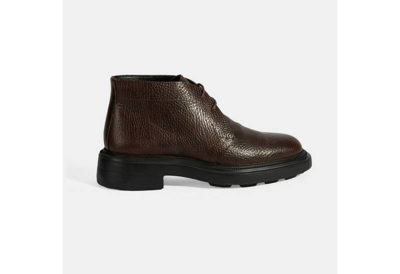 Desa DESA Herren-Ankle-Boots – Leder, runde Zehenpartie, Schnürung, flache Stiefel von Desa