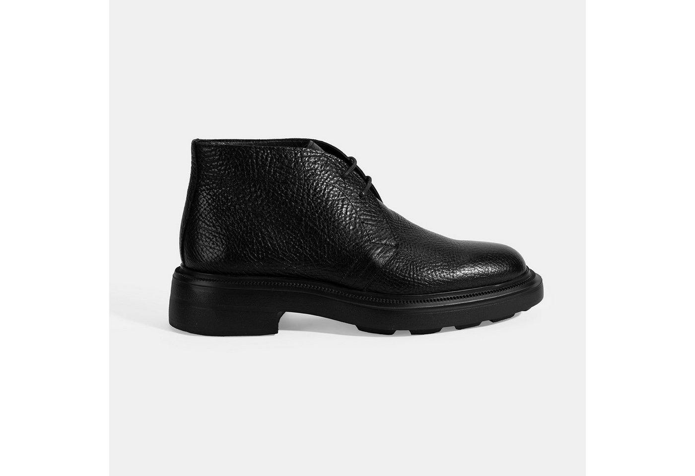 Desa DESA Herren-Ankle-Boots – Leder, runde Zehenpartie, Schnürung, flache Stiefel von Desa