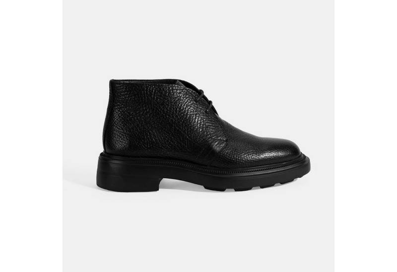 Desa DESA Herren-Ankle-Boots – Leder, runde Zehenpartie, Schnürung, flache Stiefel von Desa