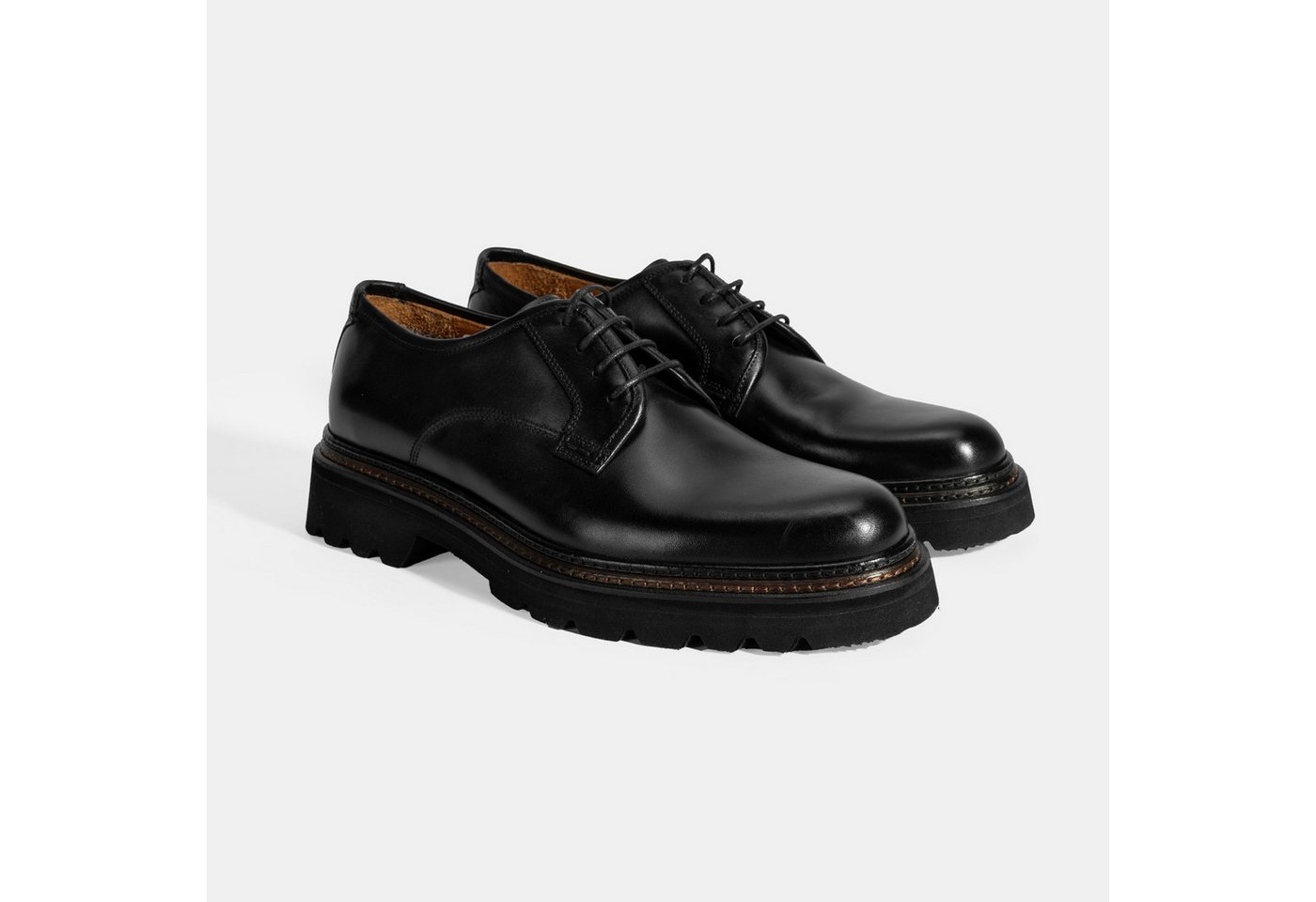 Desa DESA Herren-Freizeitschuhe mit Schnürung, Obermaterial aus Leder, flac Loafer von Desa