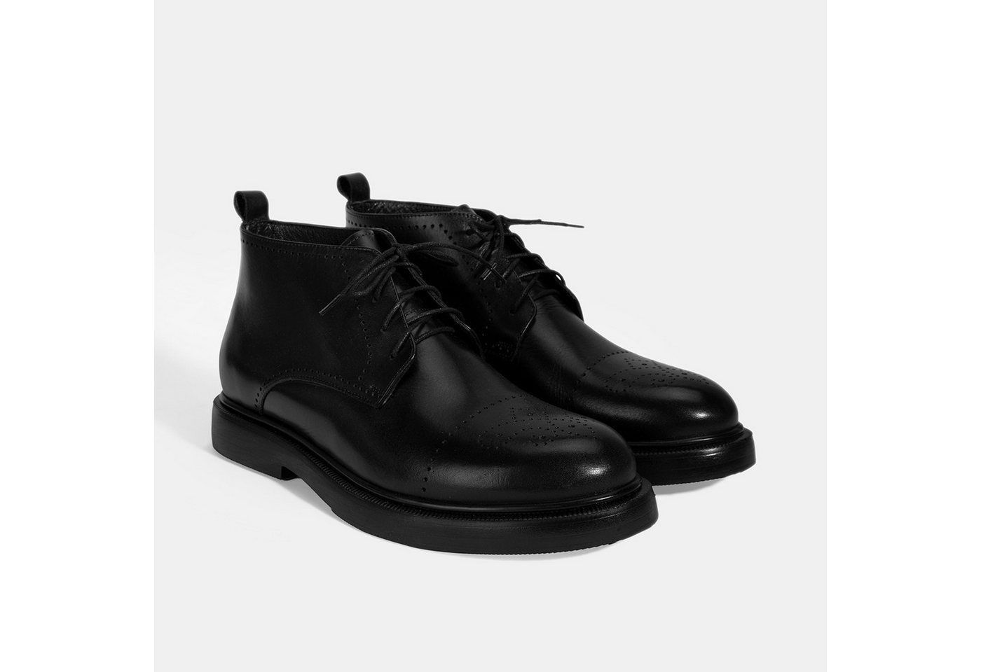 Desa DESA Herren-Lederstiefel, atmungsaktive Stiefeletten mit runder Zehenp Stiefel von Desa