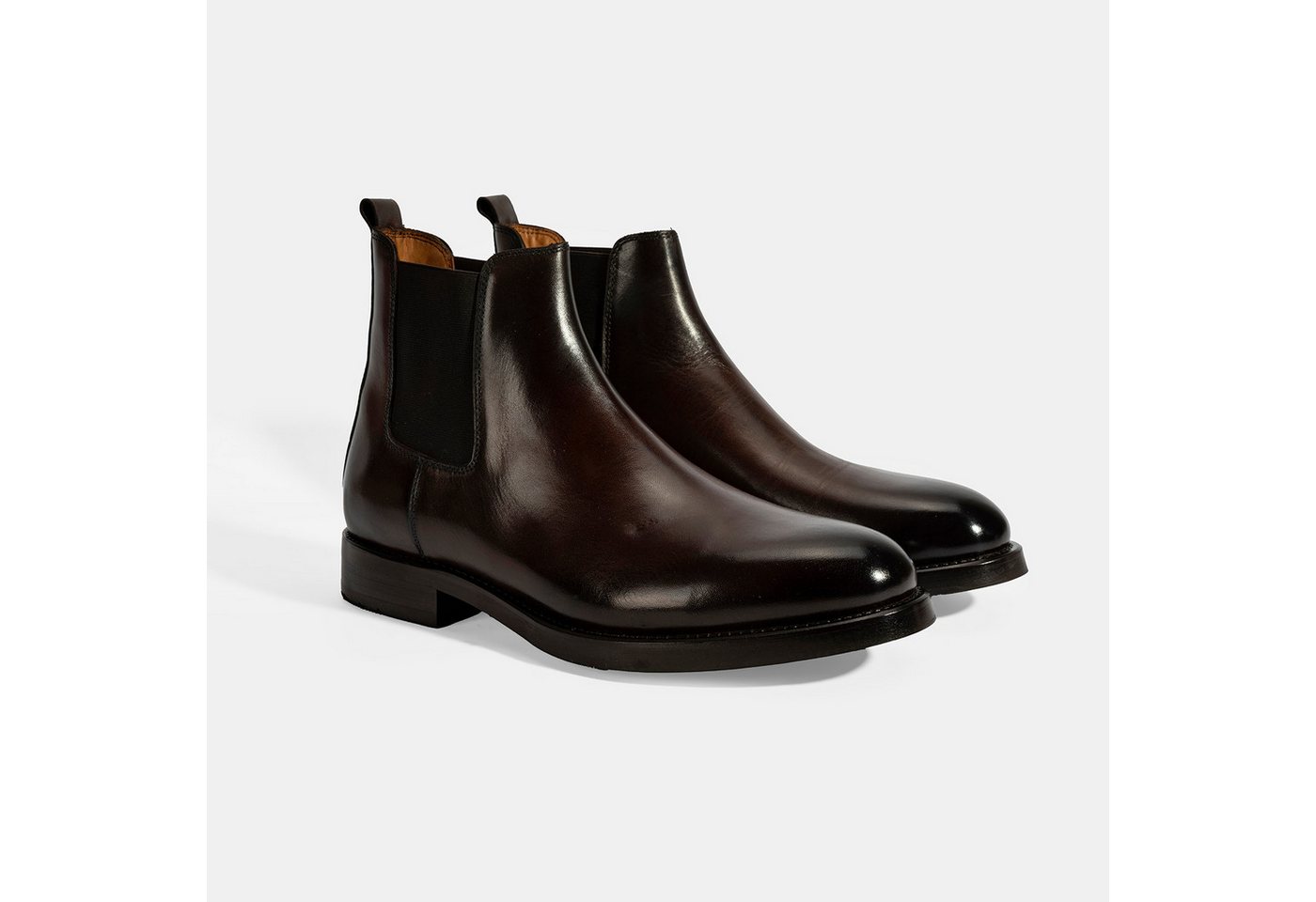 Desa DESA Herren-Lederstiefeletten, runde Zehenpartie, Herbst/Winter, atmun Stiefel von Desa