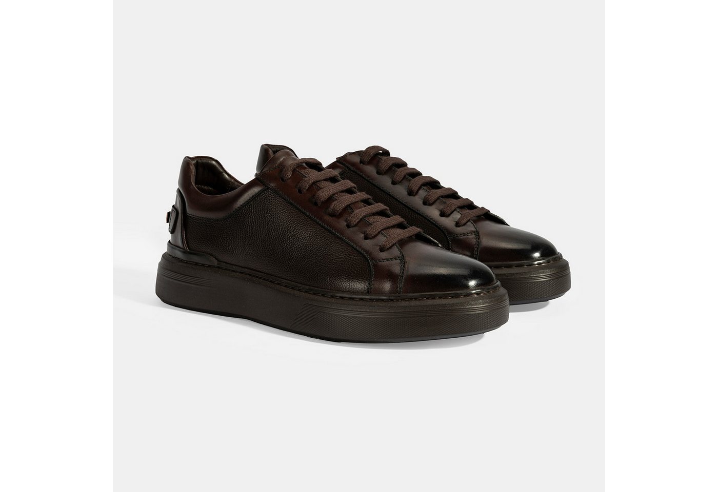 Desa Herren-Freizeitschuhe mit Schnürung – Obermaterial aus Leder, runde Z Loafer von Desa