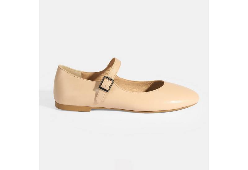 Desa Damen-Ballerinas aus Leder – Schnallenverschluss, flacher Absatz Ballerina von Desa