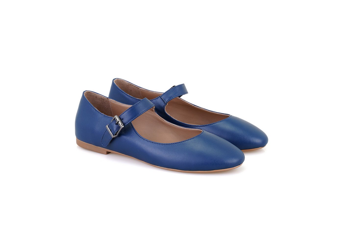 Desa Damen-Ballerinas aus Leder – Synthetiksohle, flacher Absatz, atmungsa Ballerina von Desa