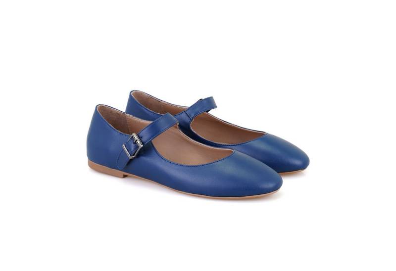 Desa Damen-Ballerinas aus Leder – Synthetiksohle, flacher Absatz, atmungsa Ballerina von Desa