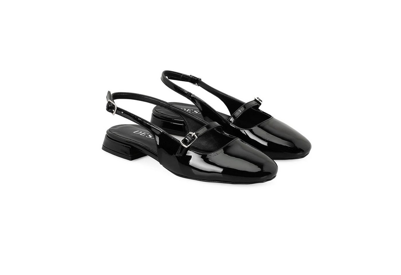 Desa Damen-Ballerinas aus Leder – Synthetiksohle, flacher Absatz, atmungsa Ballerina von Desa