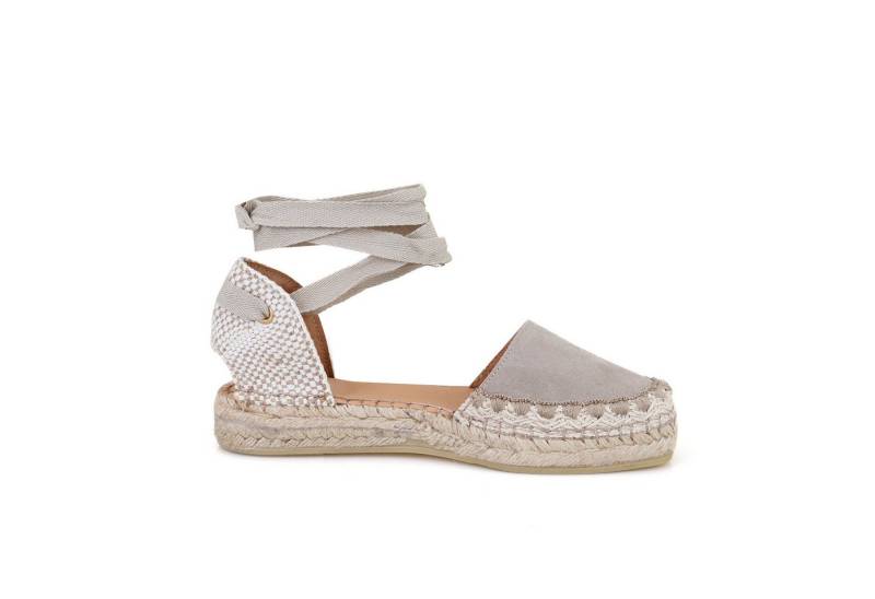 Desa Damen-Espadrilles aus Leder – Flacher Absatz, Synthetiksohle, atmungs Loafer von Desa