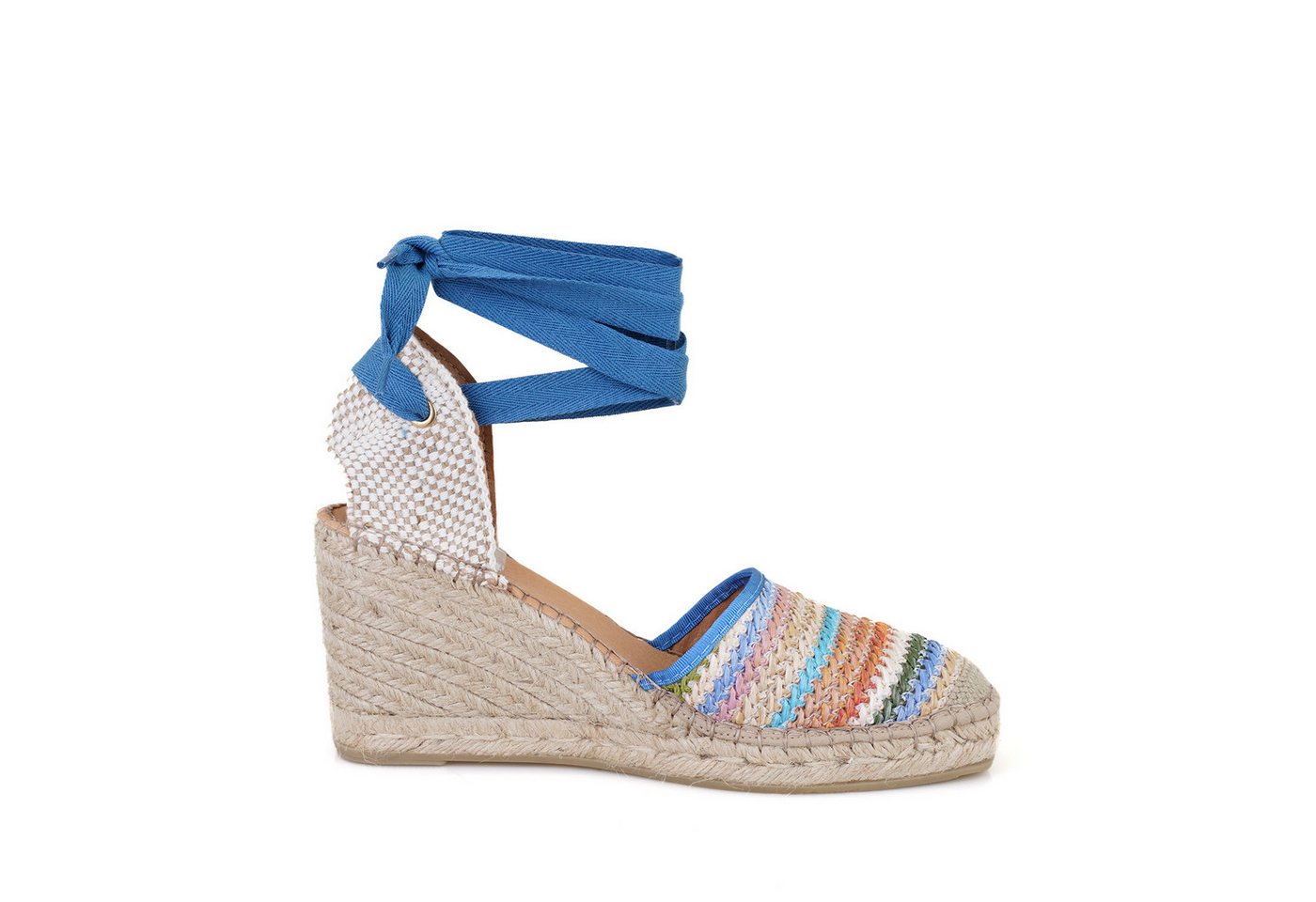 Desa Damen-Espadrilles aus Textil – Keilabsatz, Synthetiksohle, atmungsakt Loafer von Desa