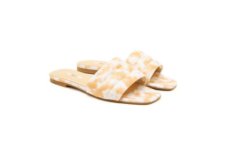 Desa Damen-Lederpantoffeln – Ledersohle, atmungsaktiv, flacher Absatz Slipper von Desa