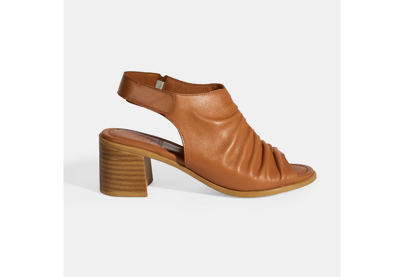 Desa Damen-Ledersandalen – Blockabsatz, Schnallenverschluss Slipper von Desa