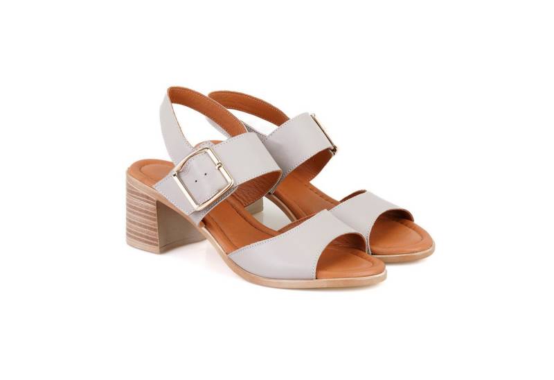 Desa Damen-Ledersandalen – Blockabsatz, Synthetiksohle, atmungsaktiv Slipper von Desa