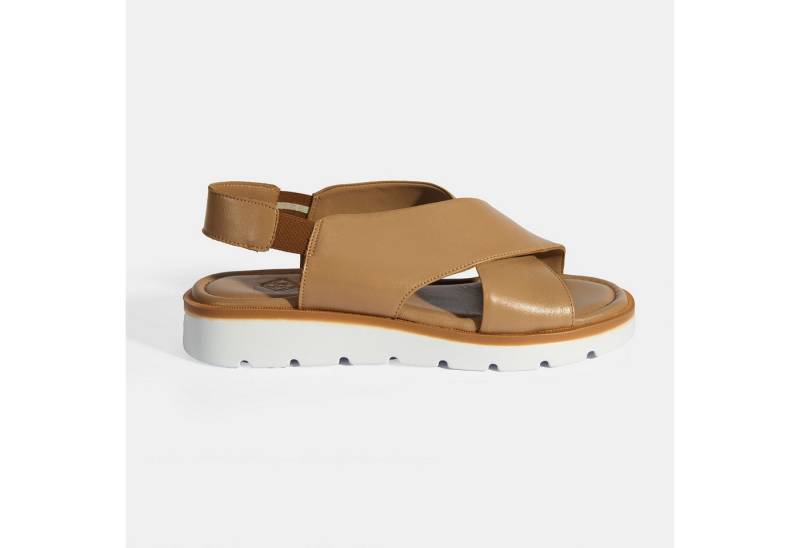 Desa Damen-Ledersandalen – Flacher Absatz, Schnallenverschluss Slipper von Desa