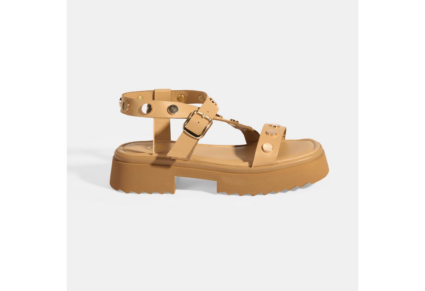 Desa Damen-Sandalen – Obermaterial und Futter aus Leder, flacher Absatz, S Slipper von Desa