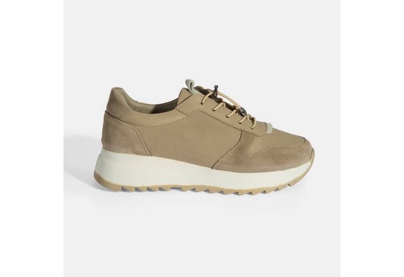 Desa Damen-Sneaker – Obermaterial und Futter aus Leder, elastische Schnürs Sneaker von Desa