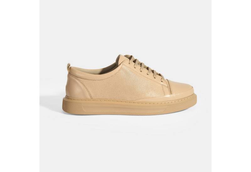 Desa Damen-Sneaker aus Leder – Elastische Schnürsenkel, flacher Absatz Sneaker von Desa