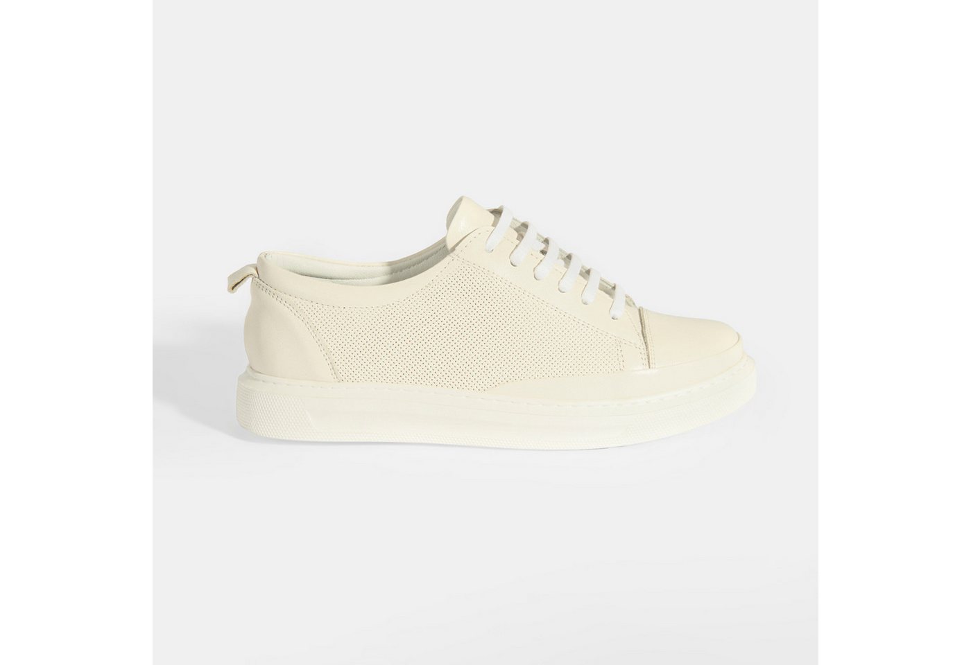 Desa Damen-Sneaker aus Leder – Elastische Schnürsenkel, flacher Absatz Sneaker von Desa