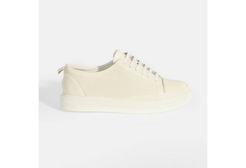 Desa Damen-Sneaker aus Leder – Elastische Schnürsenkel, flacher Absatz Sneaker von Desa