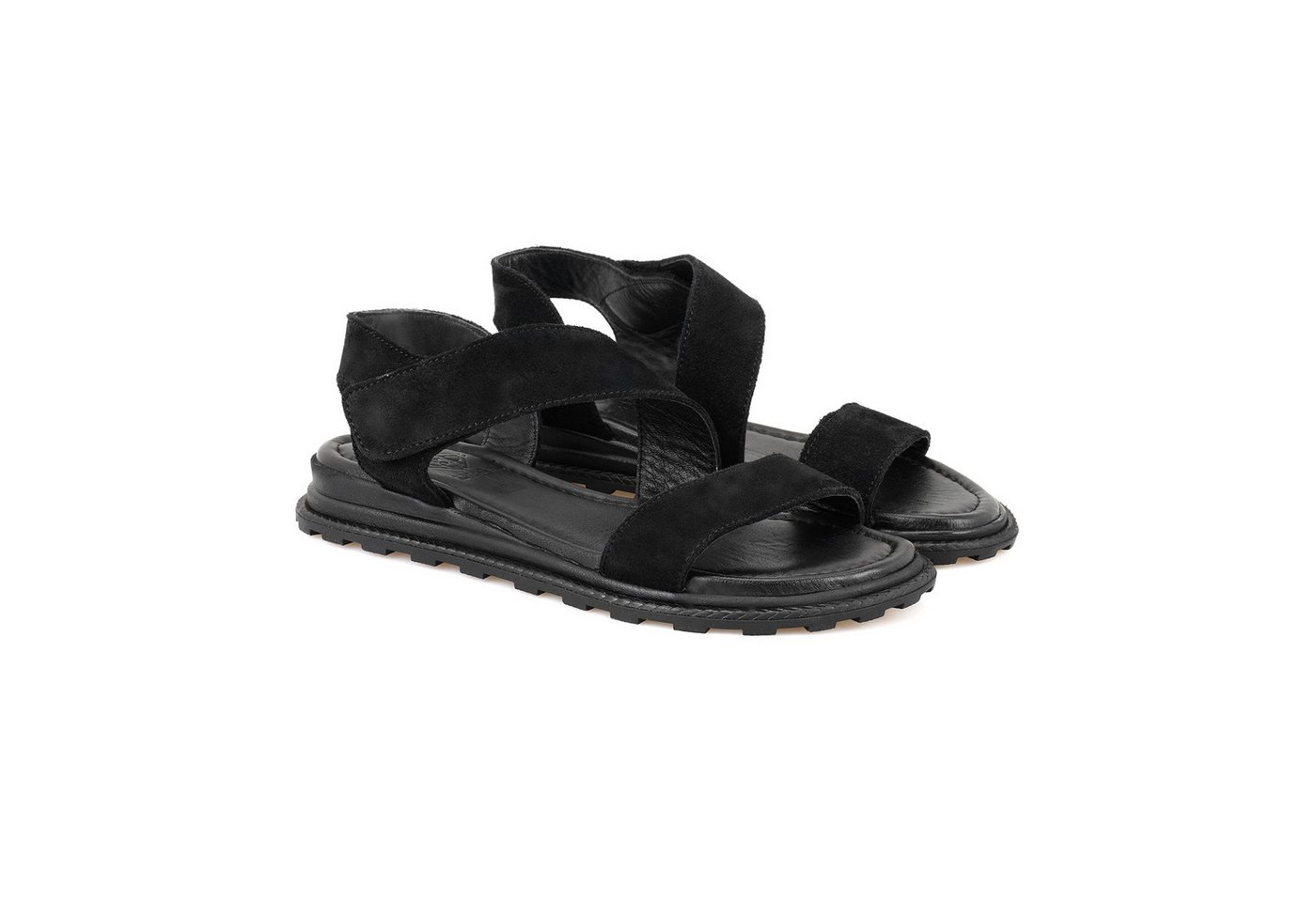 Desa Damen-Textilsandalen – Lederfutter, Synthetiksohle, flacher Absatz Slipper von Desa