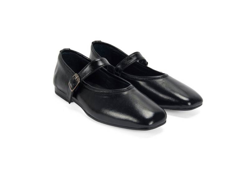 Desa Damen-Ballerinas – Obermaterial aus Lackleder, Lederfutter, Schnallen Ballerina von Desa