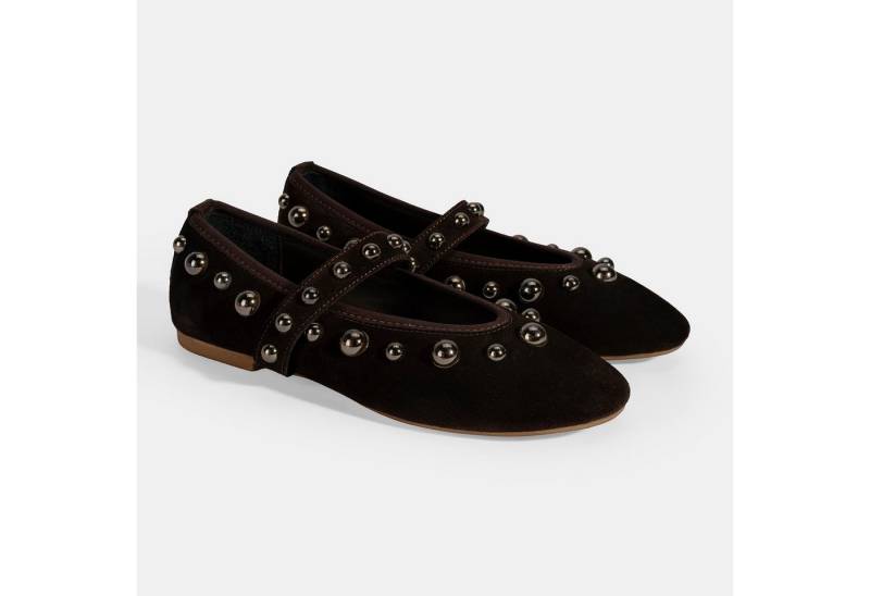 Desa Damen-Ballerinas – Obermaterial aus Wildleder, elastische Schnürsenke Ballerina von Desa