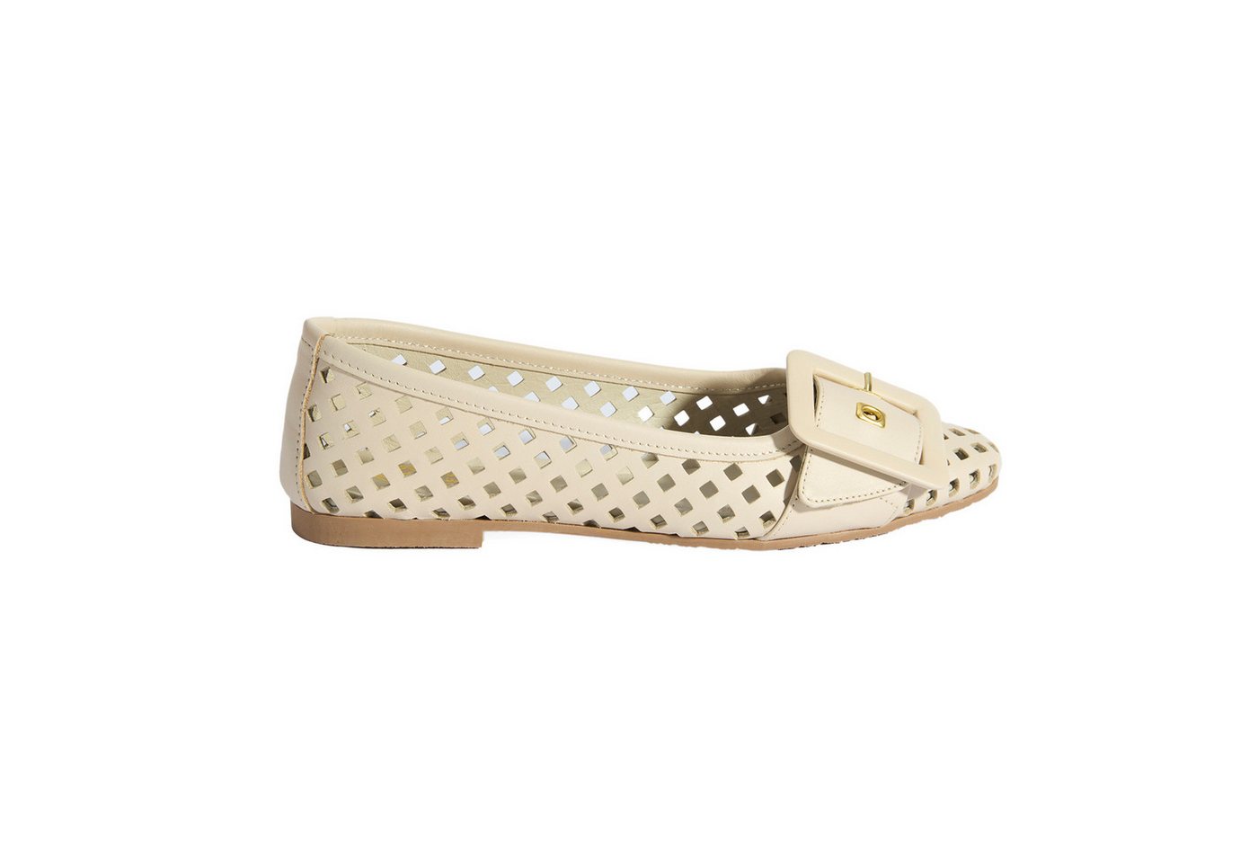 Desa Damen-Ballerinas – Obermaterial und Futter aus Leder, flacher Absatz, Ballerina von Desa