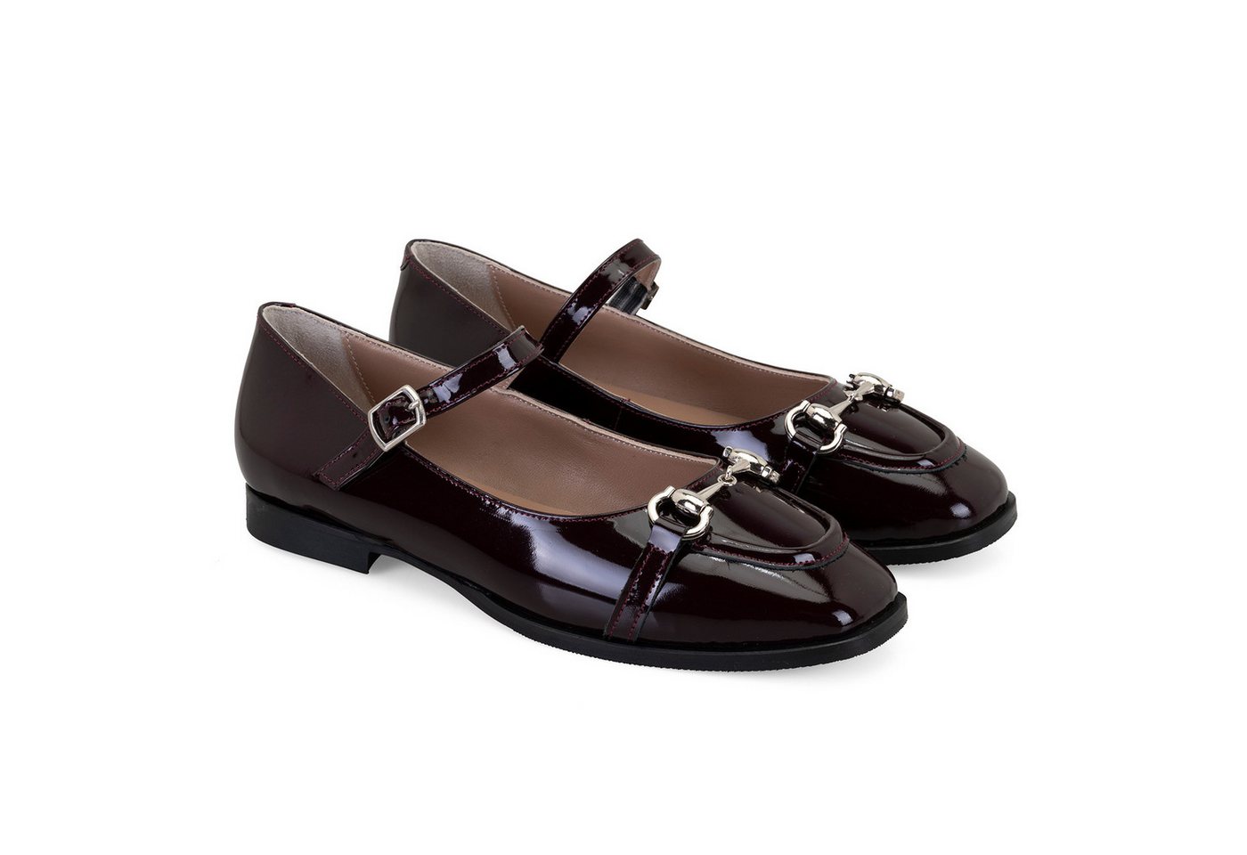 Desa Damen-Ballerinas aus Lackleder – Flacher Absatz, atmungsaktiv Ballerina von Desa