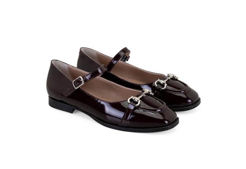 Desa Damen-Ballerinas aus Lackleder – Flacher Absatz, atmungsaktiv Ballerina von Desa