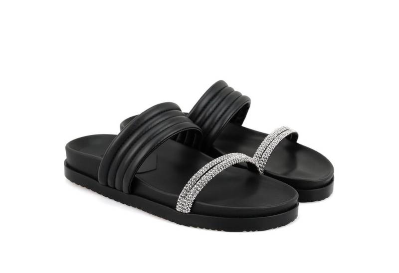 Desa Damen-Lederpantoffeln – Synthetiksohle, Blockabsatz, atmungsaktiv Slipper von Desa