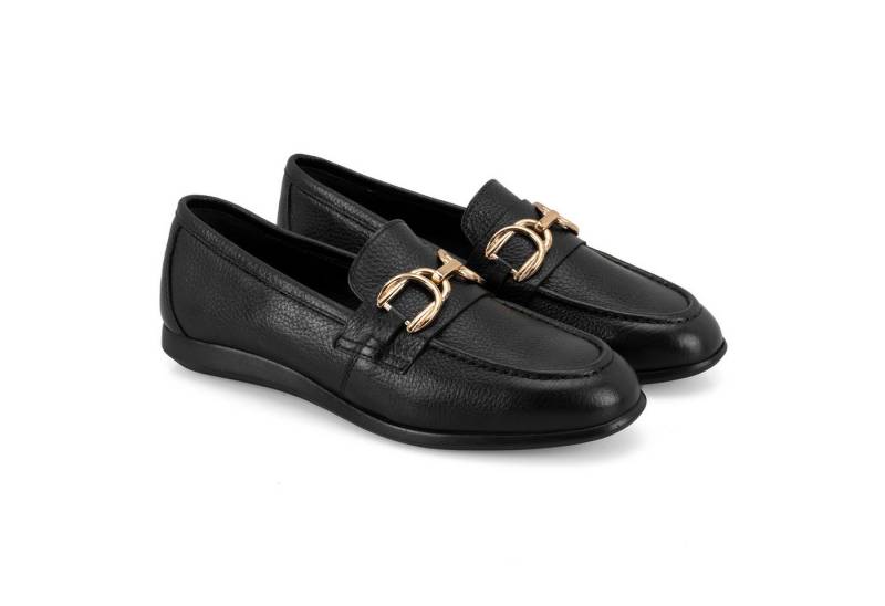 Desa Damen-Lederpantoletten – Flacher Absatz, atmungsaktiv Loafer von Desa