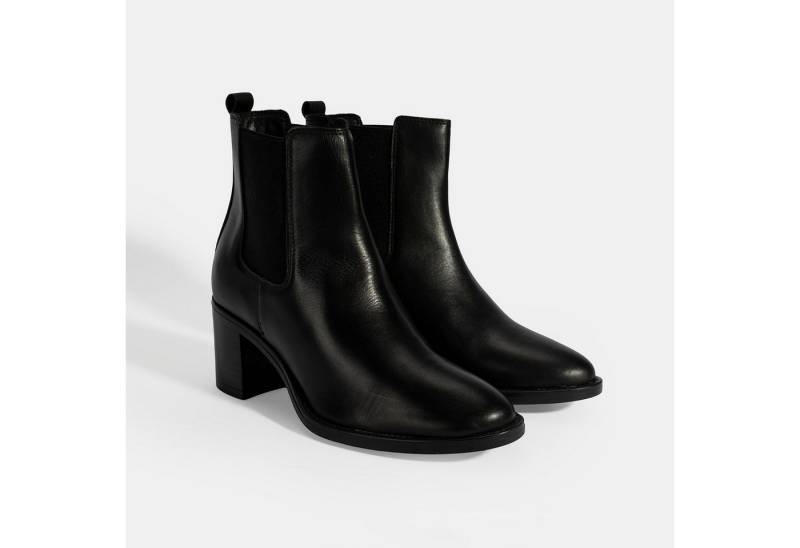 Desa Damen-Lederstiefel – Blockabsatz, elastische Schnürsenkel, Textilfutt Stiefel von Desa