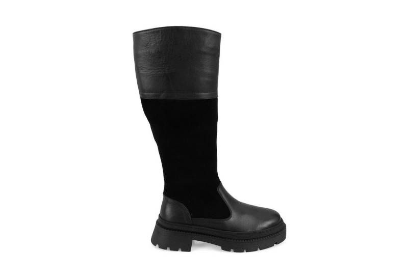 Desa Damen-Lederstiefel – Flacher Absatz, atmungsaktiv Stiefel von Desa