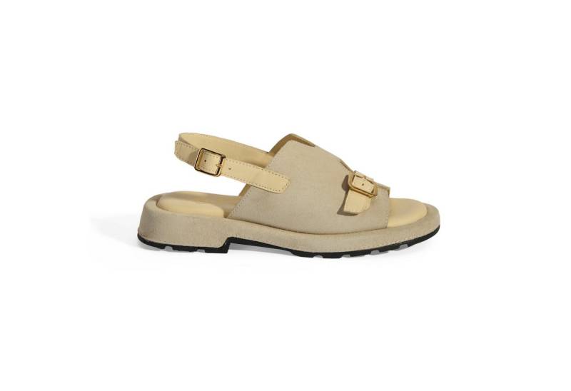 Desa Desa Damen-Sandalen – Obermaterial aus Wildleder, Lederfutter, Schnall Slipper von Desa
