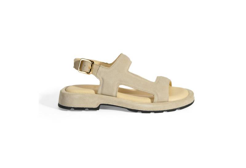 Desa Desa Damen-Sandalen – Obermaterial aus Wildleder, Lederfutter, flacher Slipper von Desa