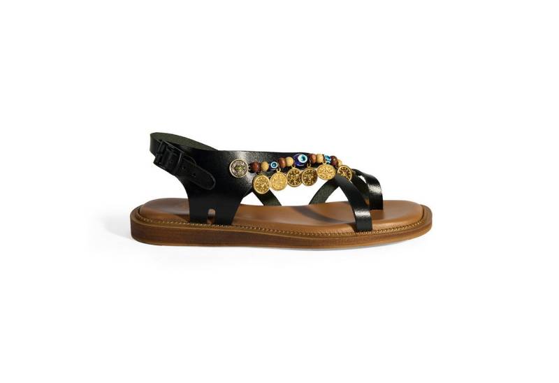 Desa Desa Damen-Sandalen – Obermaterial und Futter aus Leder, flacher Absat Slipper von Desa