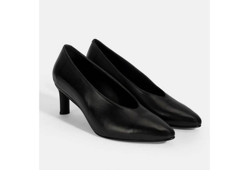 Desa Damen-Slipper – Obermaterial aus Leder, Blockabsatz, leicht an- und a Loafer von Desa