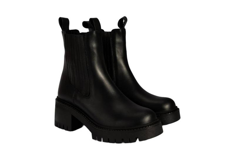 Desa Damen-Stiefeletten aus Wildleder – Blockabsatz, Textilfutter, atmungs Stiefel von Desa