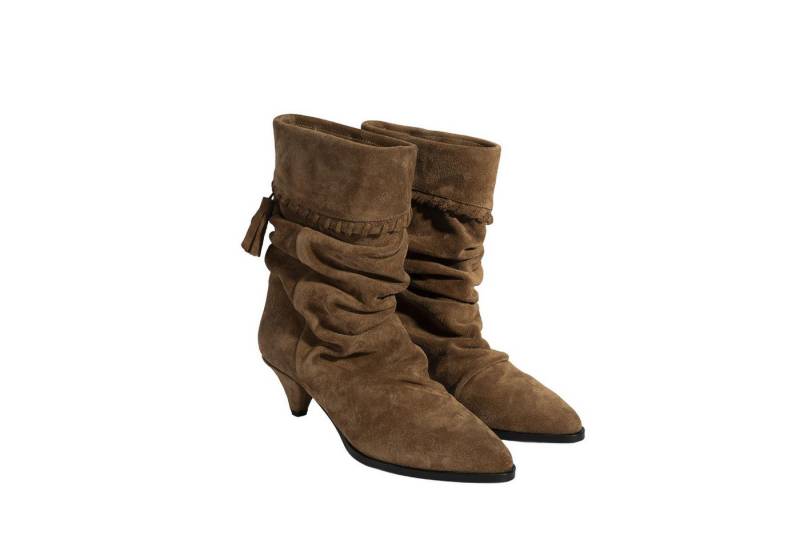 Desa Damen-Stiefeletten aus Wildleder – zum Hineinschlüpfen, Blockabsatz, Stiefel von Desa