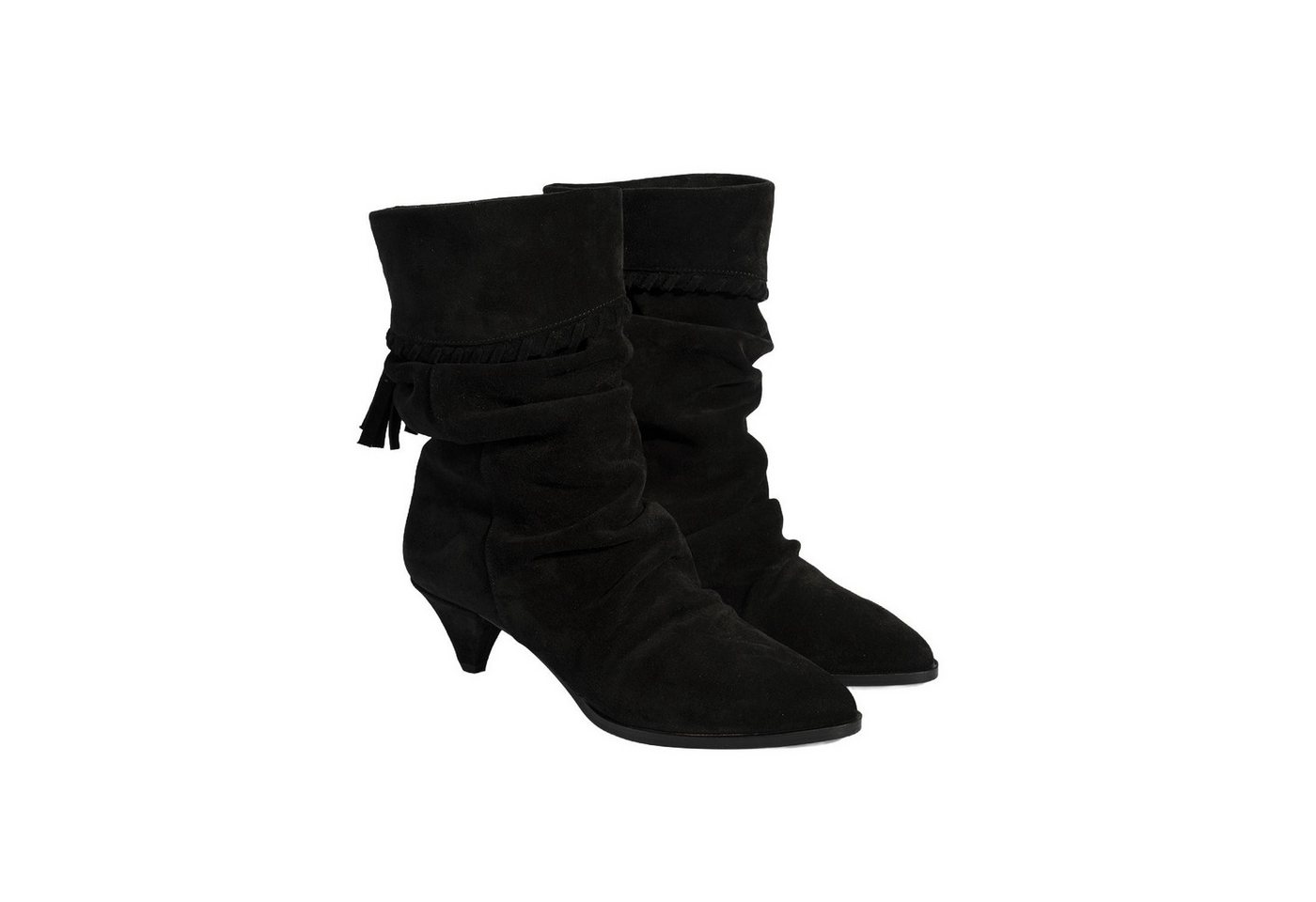 Desa Damen-Stiefeletten aus Wildleder – zum Hineinschlüpfen, Blockabsatz, Stiefel von Desa