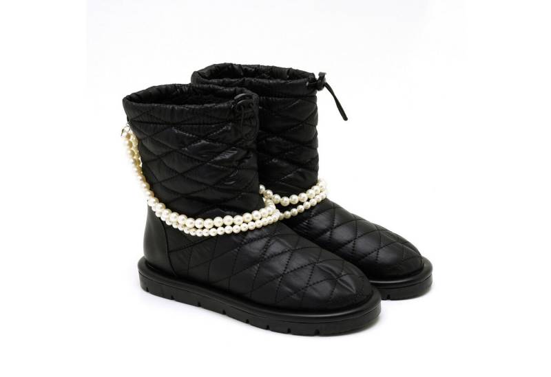 Desa Damen-Textilstiefel – Synthetiksohle, flacher Absatz Stiefel von Desa