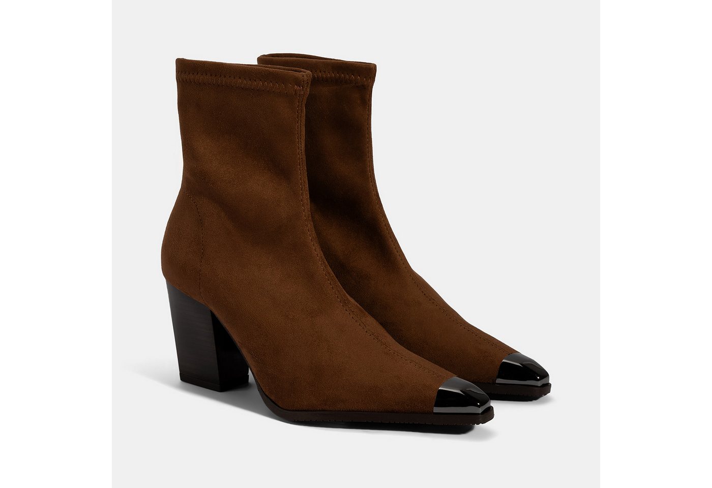 Desa Desa Damenstiefel – Obermaterial aus Kunstleder, Blockabsatz, Reißvers Stiefel von Desa