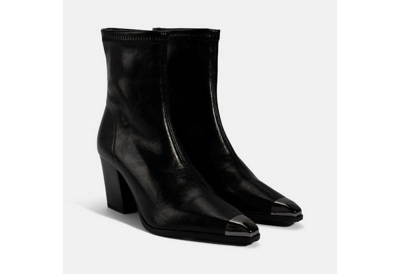 Desa Desa Damenstiefel – Obermaterial aus Kunstleder, Blockabsatz, Reißvers Stiefel von Desa