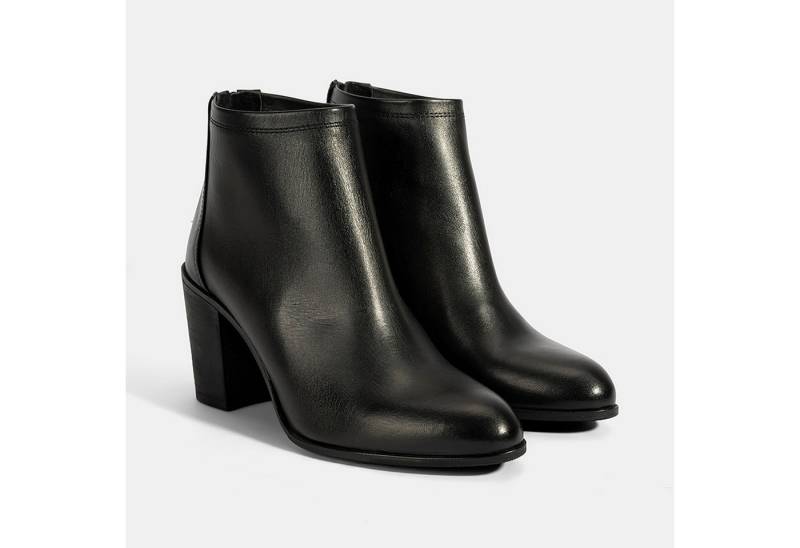 Desa Desa Damenstiefel – Obermaterial aus Leder, Reißverschluss, Blockabsat Stiefel von Desa